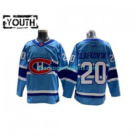 Montreal Canadiens Juraj Slafkovsky 20 Adidas 2022-2023 Reverse Retro Blauw Authentic Shirt - Kinderen